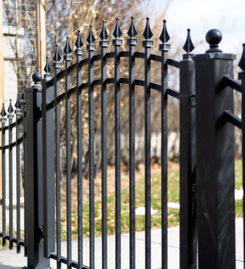 decorative rod iron fence