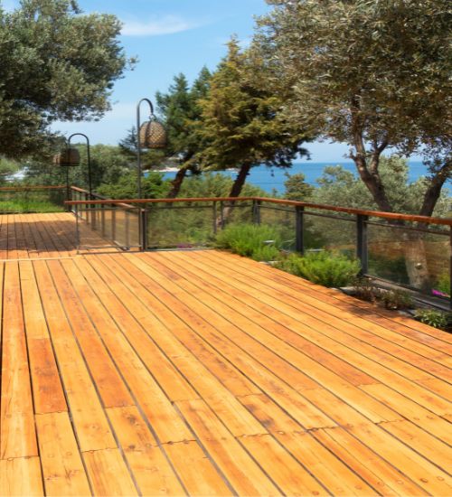 staining deck