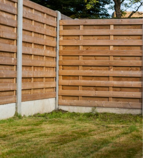 staining wood fence