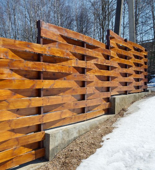 wood fencing privacy fence